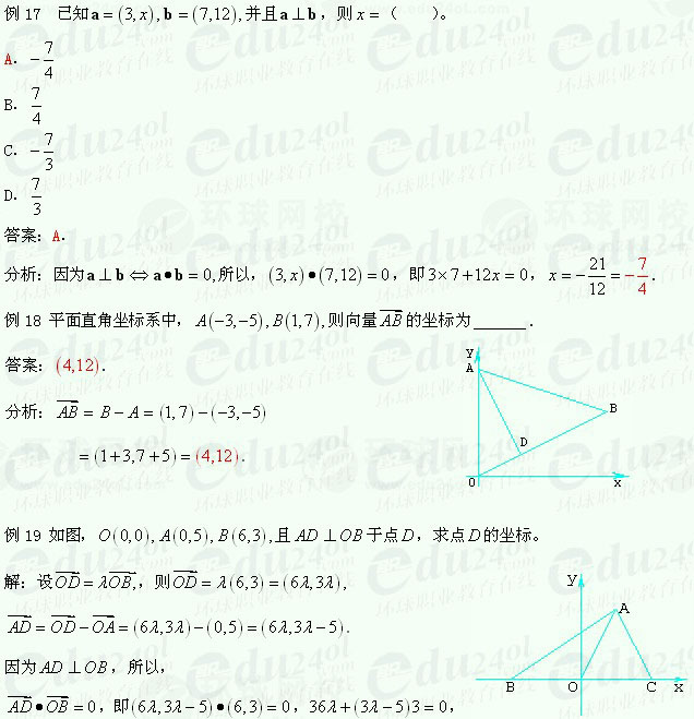 【江苏成人高考】复习资料理科数学--向量的概念2