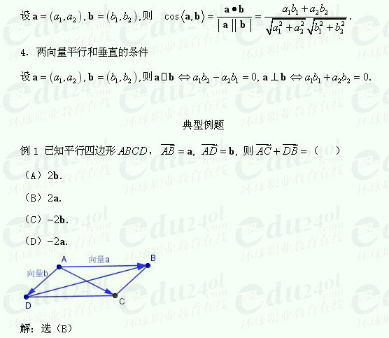 【江苏成考】复习资料文科数学讲义21--向量的概念